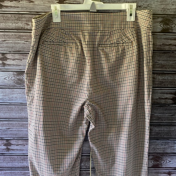 Talbots Women's Chatham Ankle Pants Size 14 Plaid Side-Zipper Slits - Picture 5 of 10